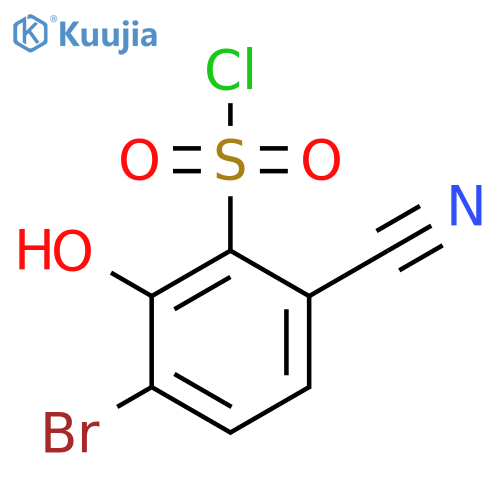 3-Bromo-6-cyano-2-hydroxybenzenesulfonyl chloride structure