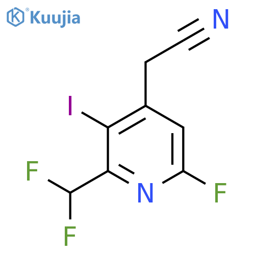 2-(Difluoromethyl)-6-fluoro-3-iodopyridine-4-acetonitrile structure