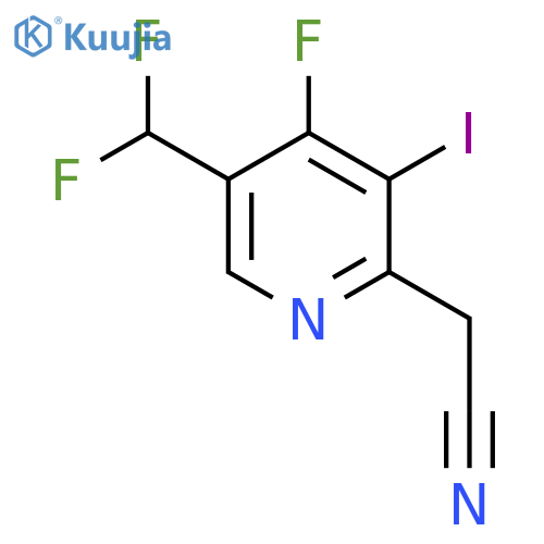 5-(Difluoromethyl)-4-fluoro-3-iodopyridine-2-acetonitrile structure