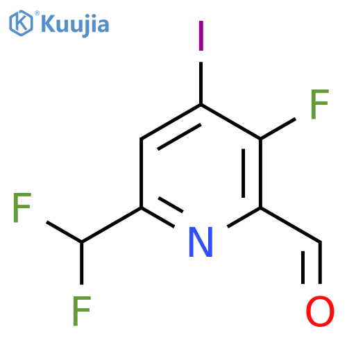 6-(Difluoromethyl)-3-fluoro-4-iodopyridine-2-carboxaldehyde structure