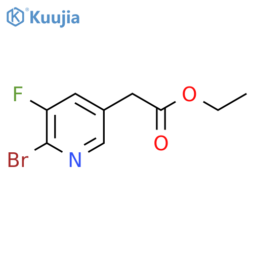 Ethyl 2-bromo-3-fluoropyridine-5-acetate structure
