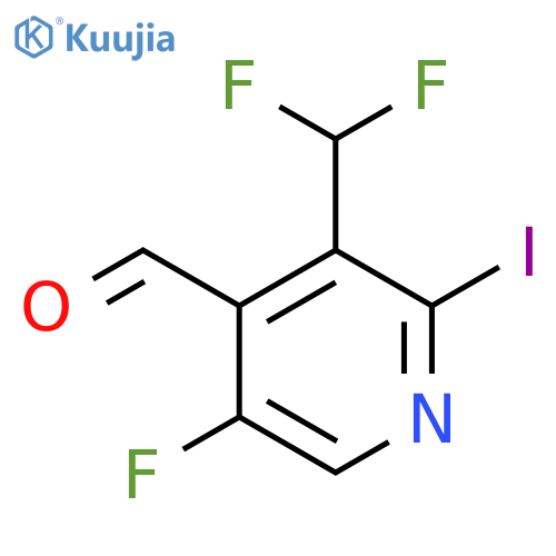 3-(Difluoromethyl)-5-fluoro-2-iodopyridine-4-carboxaldehyde structure