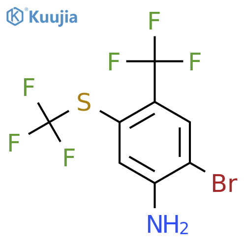 2-Bromo-4-trifluoromethyl-5-(trifluoromethylthio)aniline structure