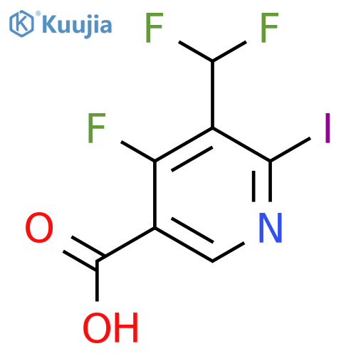3-(Difluoromethyl)-4-fluoro-2-iodopyridine-5-carboxylic acid structure