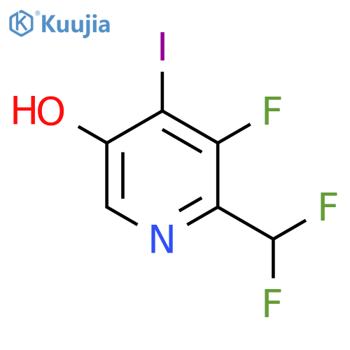 2-(Difluoromethyl)-3-fluoro-5-hydroxy-4-iodopyridine structure