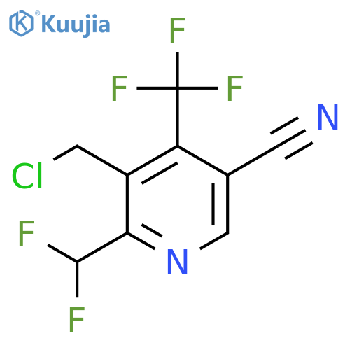 3-(Chloromethyl)-5-cyano-2-(difluoromethyl)-4-(trifluoromethyl)pyridine structure