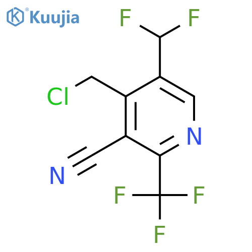 4-(Chloromethyl)-3-cyano-5-(difluoromethyl)-2-(trifluoromethyl)pyridine structure