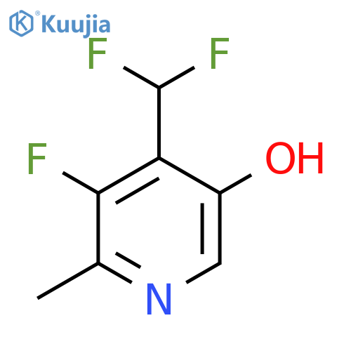 4-(Difluoromethyl)-3-fluoro-5-hydroxy-2-methylpyridine structure