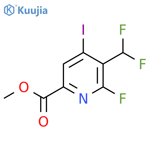 Methyl 3-(difluoromethyl)-2-fluoro-4-iodopyridine-6-carboxylate structure