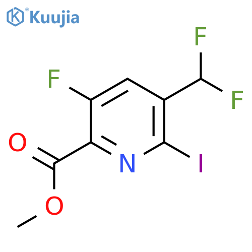 Methyl 3-(difluoromethyl)-5-fluoro-2-iodopyridine-6-carboxylate structure
