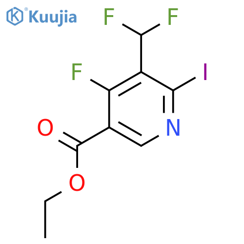 Ethyl 3-(difluoromethyl)-4-fluoro-2-iodopyridine-5-carboxylate structure