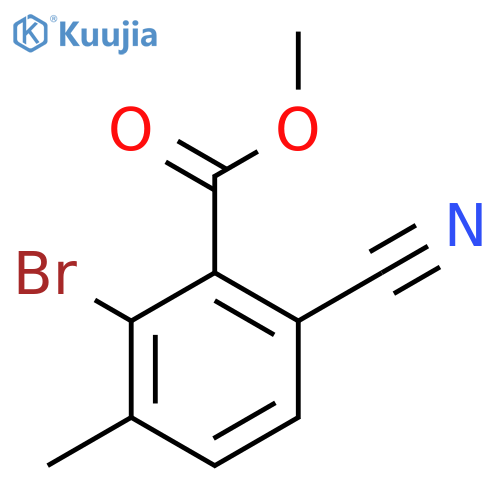 Methyl 2-bromo-6-cyano-3-methylbenzoate structure