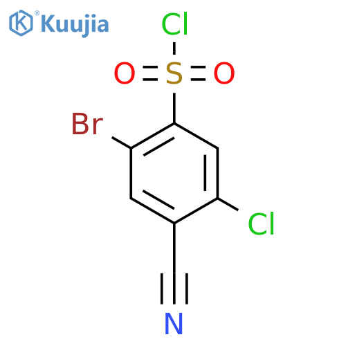 2-Bromo-5-chloro-4-cyanobenzenesulfonyl chloride structure