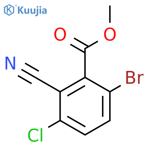 Methyl 6-bromo-3-chloro-2-cyanobenzoate structure