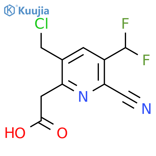 5-(Chloromethyl)-2-cyano-3-(difluoromethyl)pyridine-6-acetic acid structure