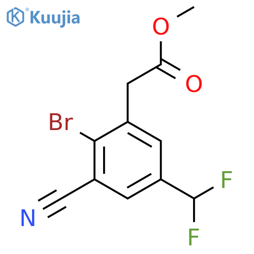 Methyl 2-bromo-3-cyano-5-(difluoromethyl)phenylacetate structure