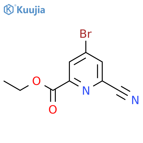 Ethyl 4-bromo-6-cyanopicolinate structure