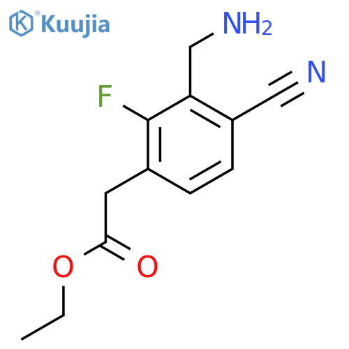 Ethyl 3-aminomethyl-4-cyano-2-fluorophenylacetate structure