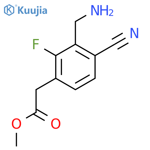 Methyl 3-aminomethyl-4-cyano-2-fluorophenylacetate structure