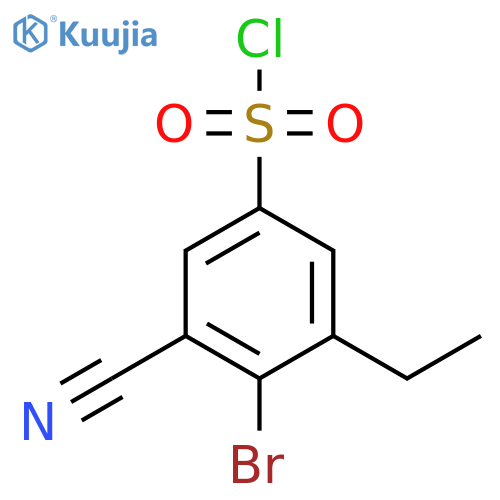 4-Bromo-3-cyano-5-ethylbenzenesulfonyl chloride structure