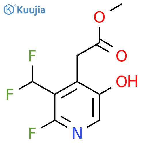 Methyl 3-(difluoromethyl)-2-fluoro-5-hydroxypyridine-4-acetate structure