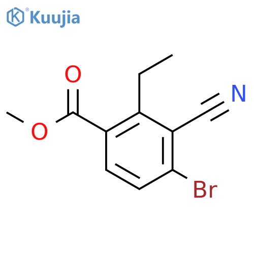 Methyl 4-bromo-3-cyano-2-ethylbenzoate structure