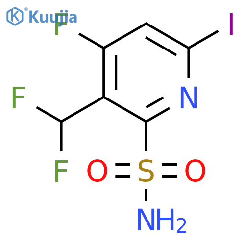 3-(Difluoromethyl)-4-fluoro-6-iodopyridine-2-sulfonamide structure