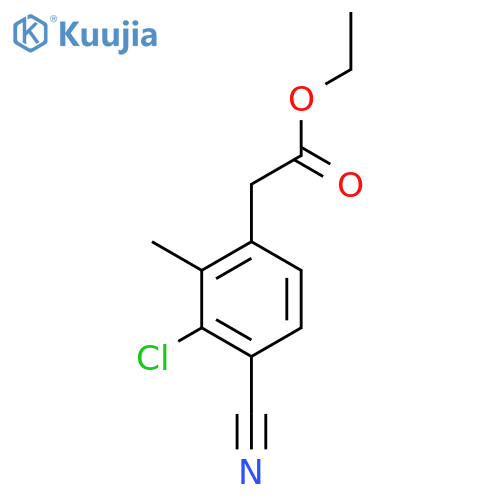Ethyl 3-chloro-4-cyano-2-methylphenylacetate structure