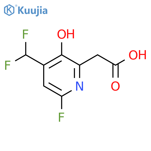 4-(Difluoromethyl)-6-fluoro-3-hydroxypyridine-2-acetic acid structure