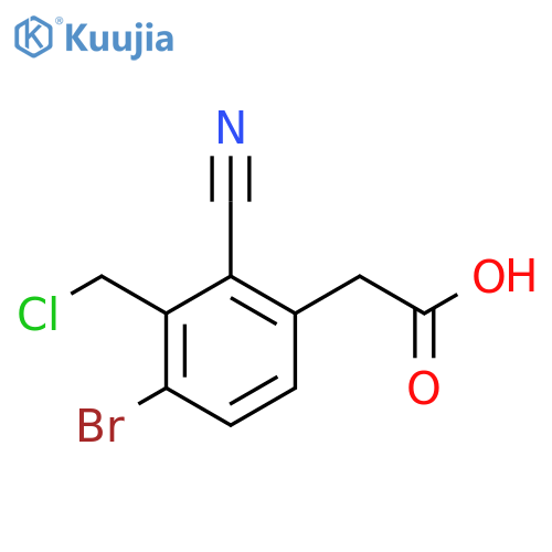 4-Bromo-3-chloromethyl-2-cyanophenylacetic acid structure