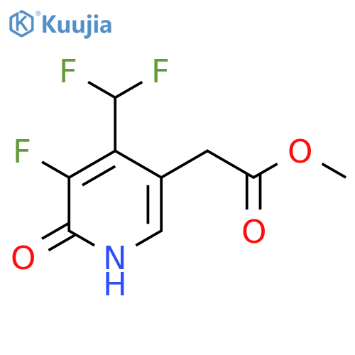 Methyl 4-(difluoromethyl)-3-fluoro-2-hydroxypyridine-5-acetate structure