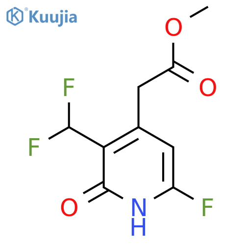 Methyl 3-(difluoromethyl)-6-fluoro-2-hydroxypyridine-4-acetate structure