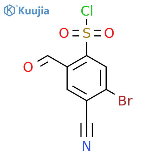 5-Bromo-4-cyano-2-formylbenzenesulfonyl chloride structure