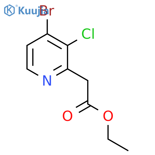 Ethyl 4-bromo-3-chloropyridine-2-acetate structure