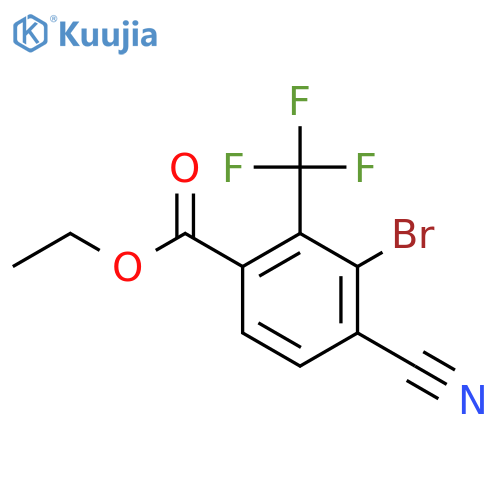 Ethyl 3-bromo-4-cyano-2-(trifluoromethyl)benzoate structure