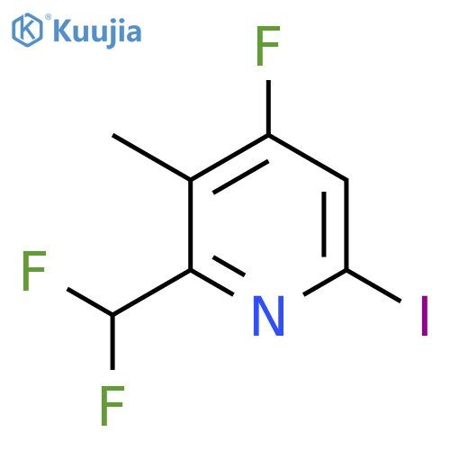 2-(Difluoromethyl)-4-fluoro-6-iodo-3-methylpyridine structure