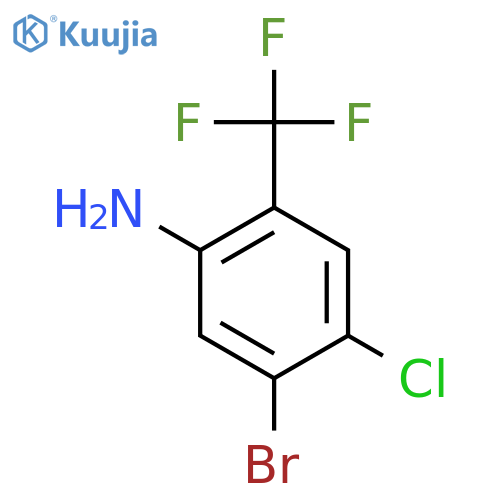 5-Bromo-4-chloro-2-(trifluoromethyl)aniline structure