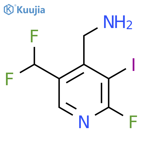 4-(Aminomethyl)-5-(difluoromethyl)-2-fluoro-3-iodopyridine structure