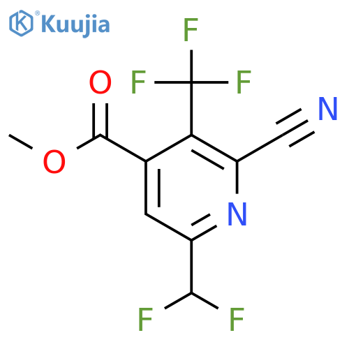 Methyl 2-cyano-6-(difluoromethyl)-3-(trifluoromethyl)pyridine-4-carboxylate structure
