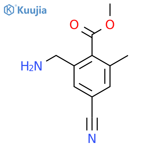 Methyl 2-aminomethyl-4-cyano-6-methylbenzoate structure
