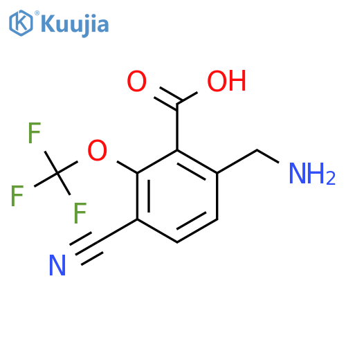 6-Aminomethyl-3-cyano-2-(trifluoromethoxy)benzoic acid structure