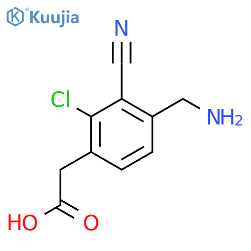 4-Aminomethyl-2-chloro-3-cyanophenylacetic acid structure