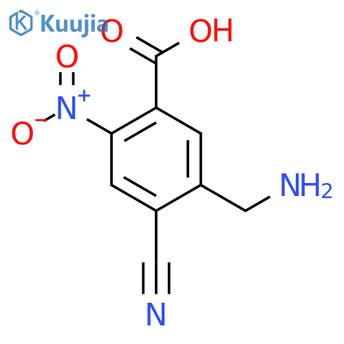 5-Aminomethyl-4-cyano-2-nitrobenzoic acid structure