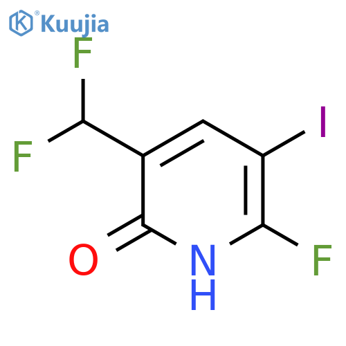 3-(Difluoromethyl)-6-fluoro-2-hydroxy-5-iodopyridine structure