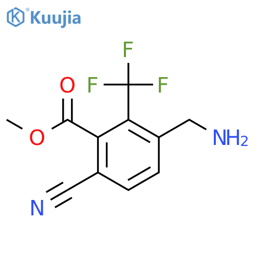 Methyl 3-aminomethyl-6-cyano-2-(trifluoromethyl)benzoate structure