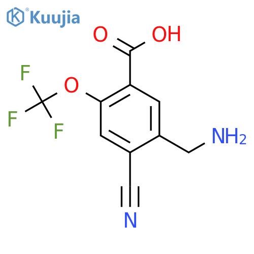 5-Aminomethyl-4-cyano-2-(trifluoromethoxy)benzoic acid structure