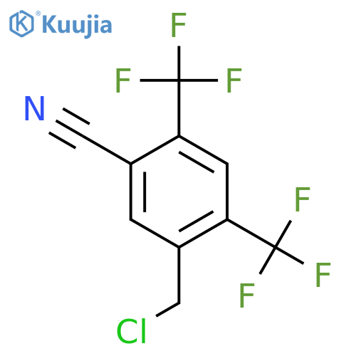 2,4-Bis(trifluoromethyl)-5-cyanobenzyl chloride structure