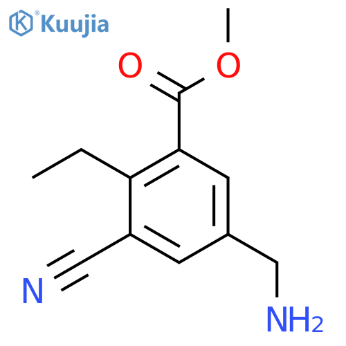 Methyl 5-aminomethyl-3-cyano-2-ethylbenzoate structure