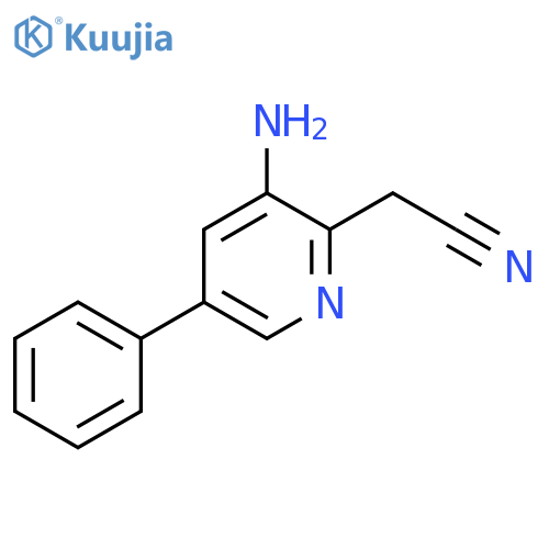 3-Amino-5-phenylpyridine-2-acetonitrile structure