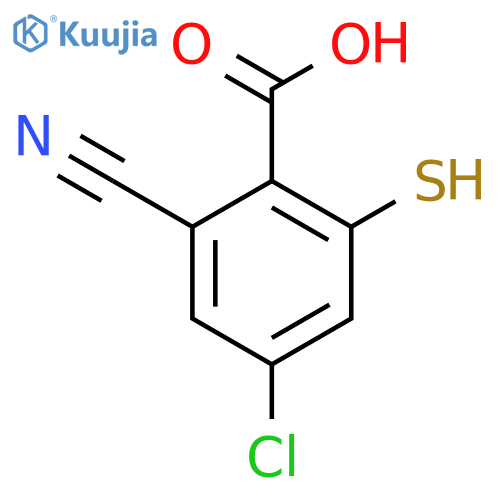 4-Chloro-2-cyano-6-mercaptobenzoic acid structure